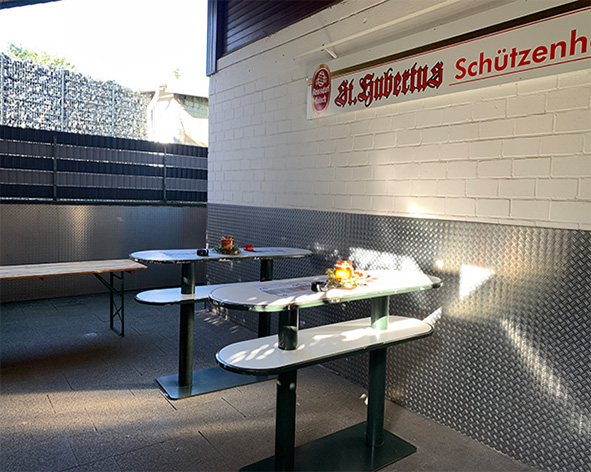 Außenbereich der Schützenhalle