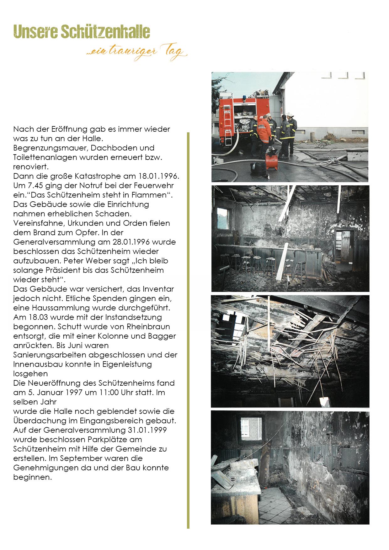 Originalseite 4 aus der Chronik der Schützenhalle